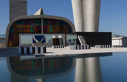 Colorful Installation in MAMO by Daniel Buren