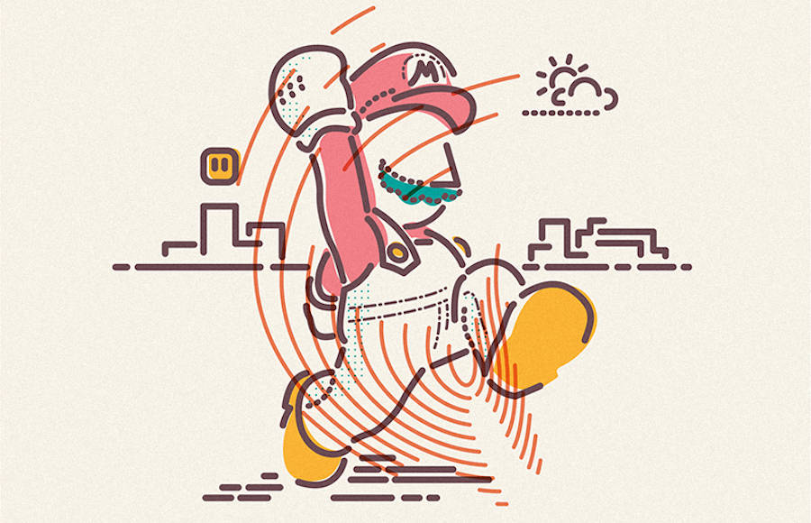 Colorful Linear Illustrations of Pop Culture Heroes