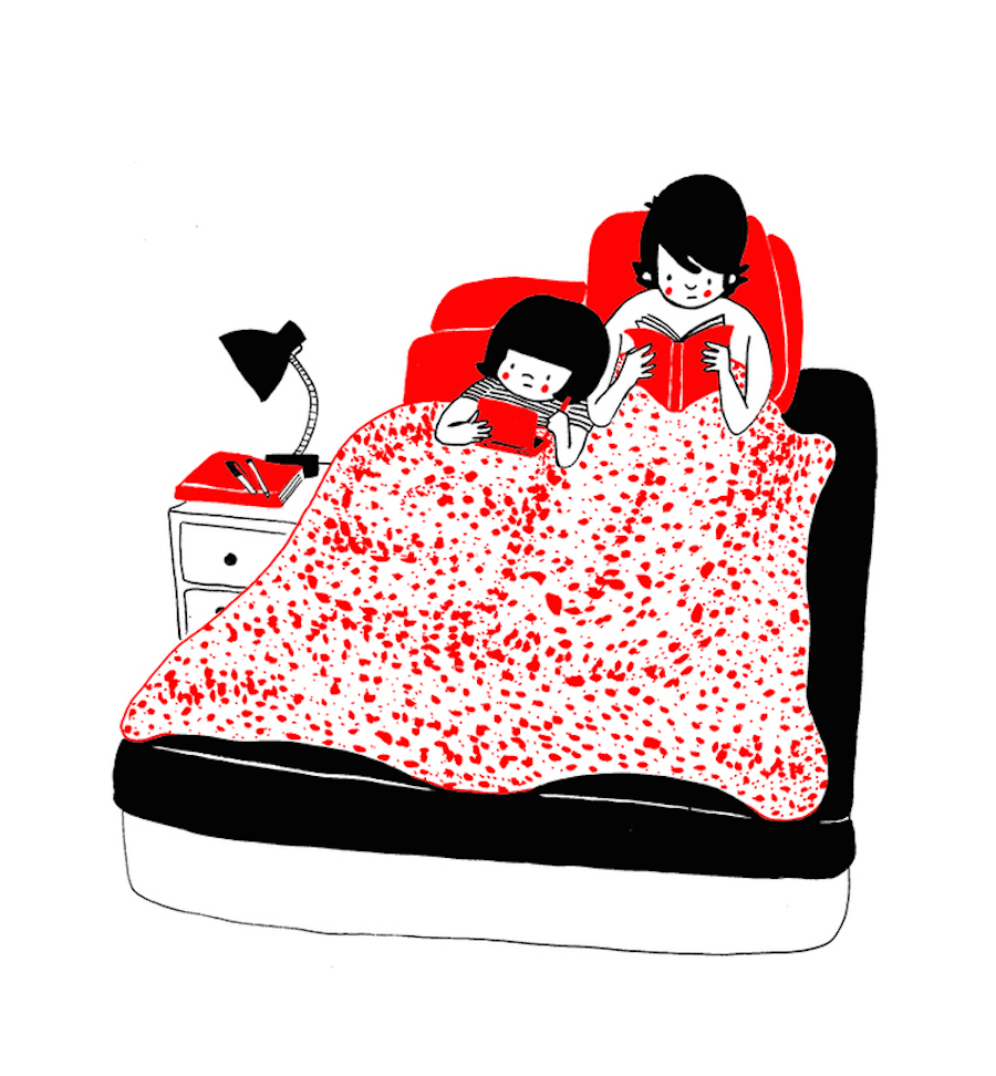 cuteillustrationdailylifecouple12