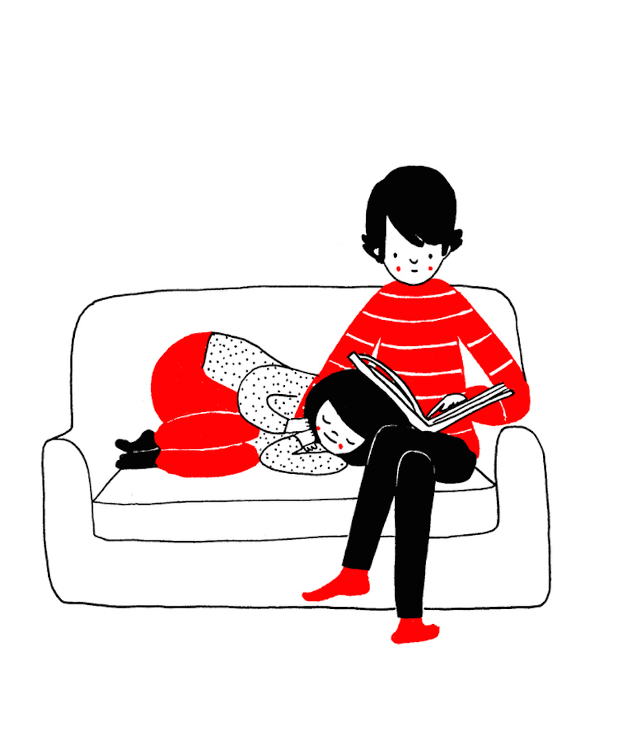 cuteillustrationdailylifecouple13