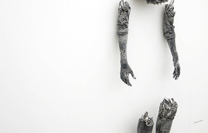 Eroded Ashes & Selenite Sculpture by Daniel Arsham