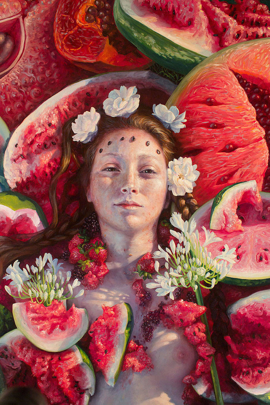 Fruits and Bodies Paintings by Alonsa Guevara – Fubiz Media