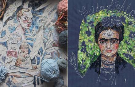 Hand Embroidered Portraits