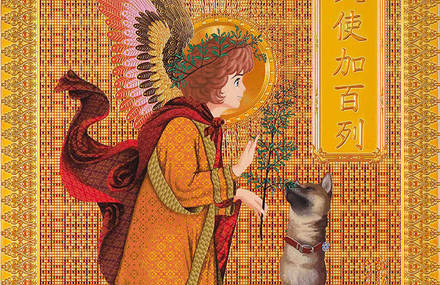 Religious Paintings Using Anime Characters by Hiroshi Mori