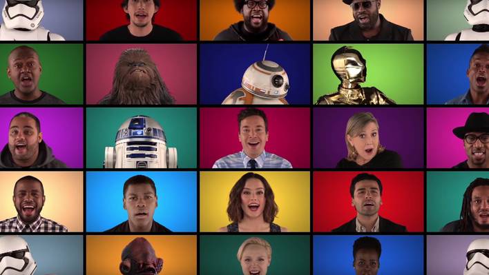 Jimmy Fallon, The Roots & “Star Wars: The Force Awakens” Cast Sing “Star Wars” Medley