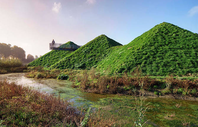 Museum covered in Grass in Netherlands