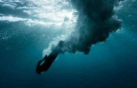 Portraits of a Cliff Diver in the South of France