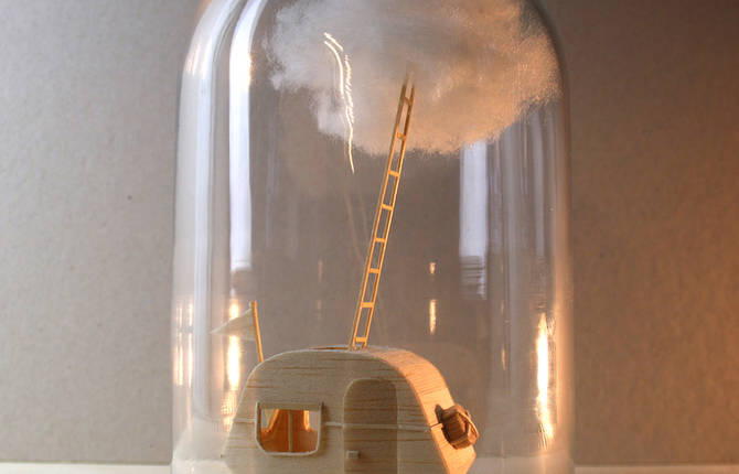 Story Objects made with Wood and Cotton