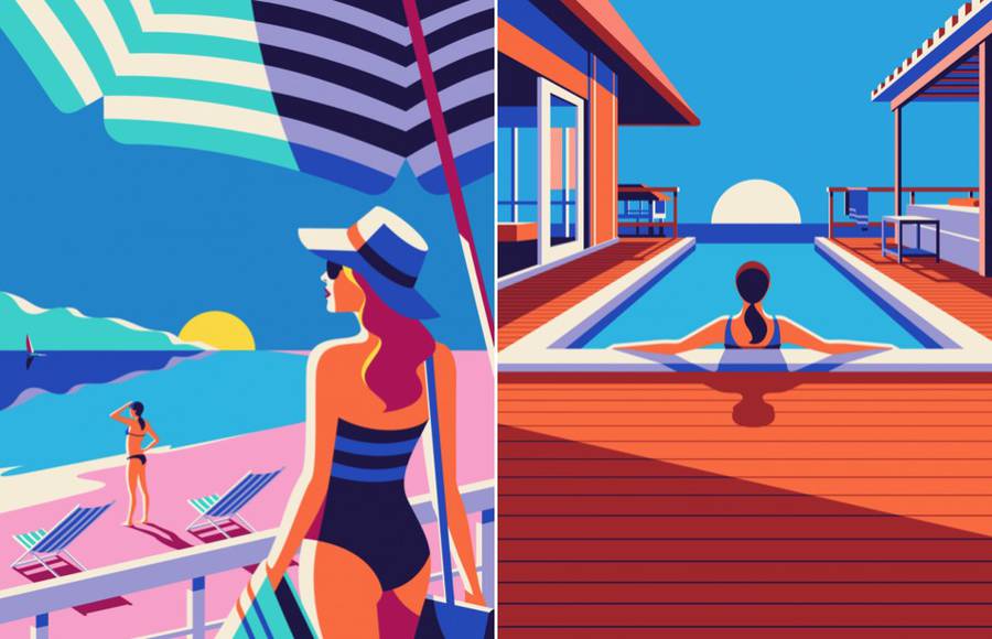 Travel-Inspired Illustrations by Malika Favre