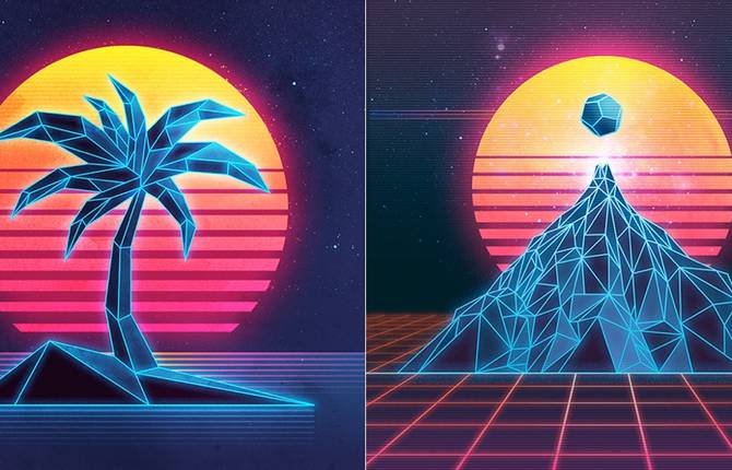 Striking 80s Retro Prints