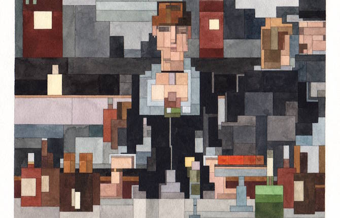 Watercolor 8 Bits Pop Culture Icons and Famous Paintings