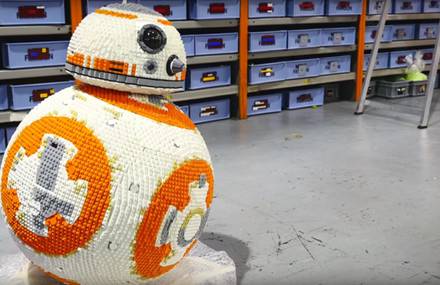 Life Sized BB-8 Replica Made of LEGO
