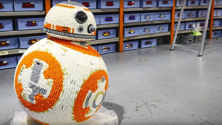 Life Sized BB-8 Replica Made of LEGO