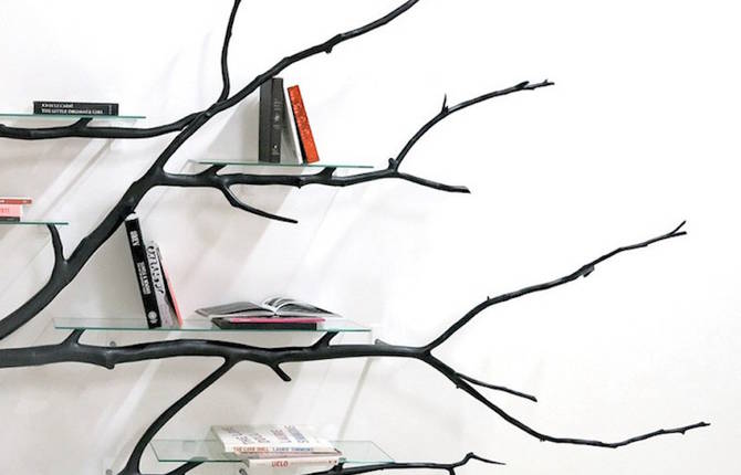 Fallen Tree Branch Turned Into an Amazing Shelf