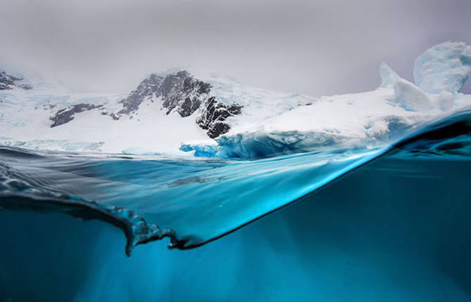 Above and Below a Glacier