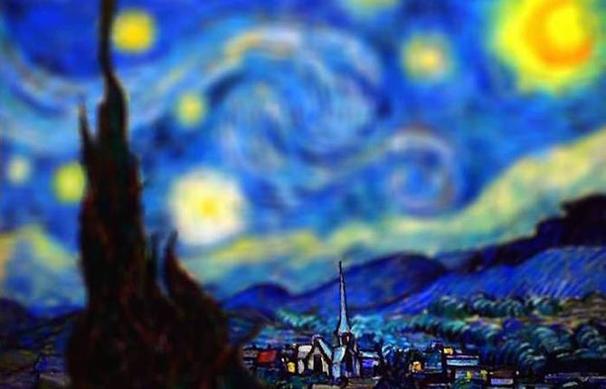 Tilt Shift Reimaginations of Van Gogh Iconic Paintings