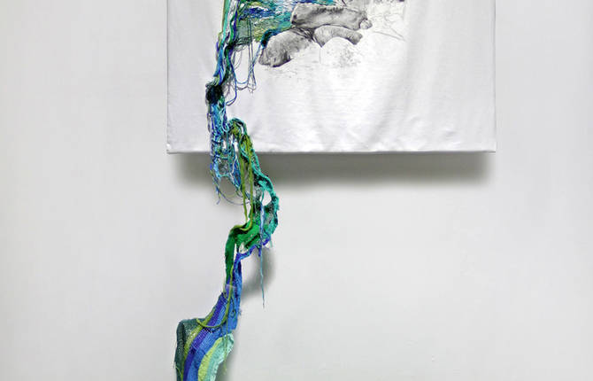 New Embroidered Landscapes Cascading Off Walls