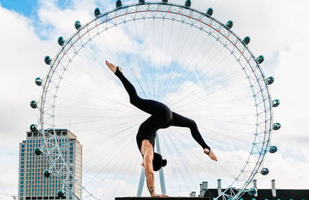 Beautiful Yoga Poses in Famous Cities