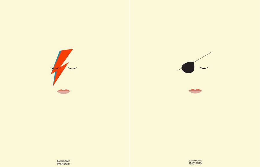 Minimal Posters in Tribute to David Bowie