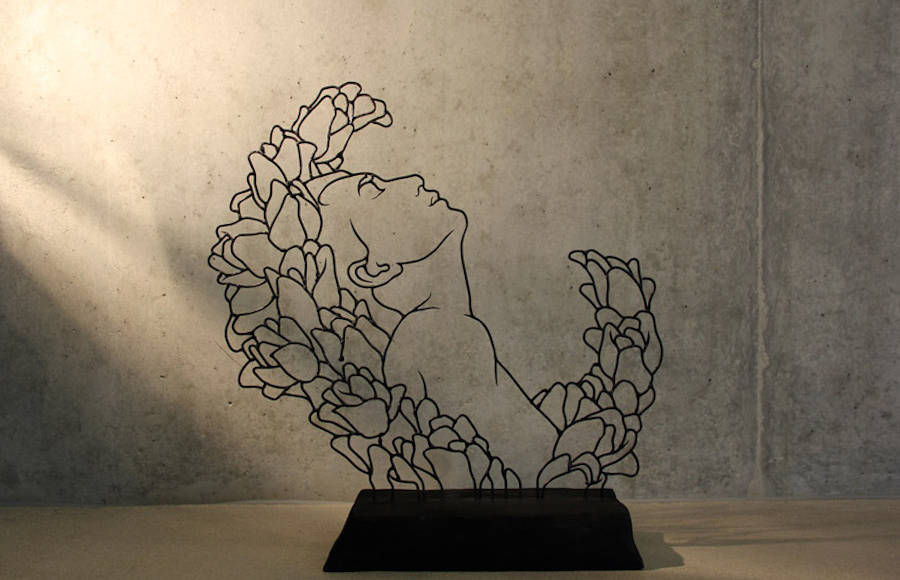 Delicate Figures Drawn in the Air