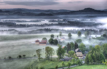 Foggy Bohemian Switzerland Landscapes