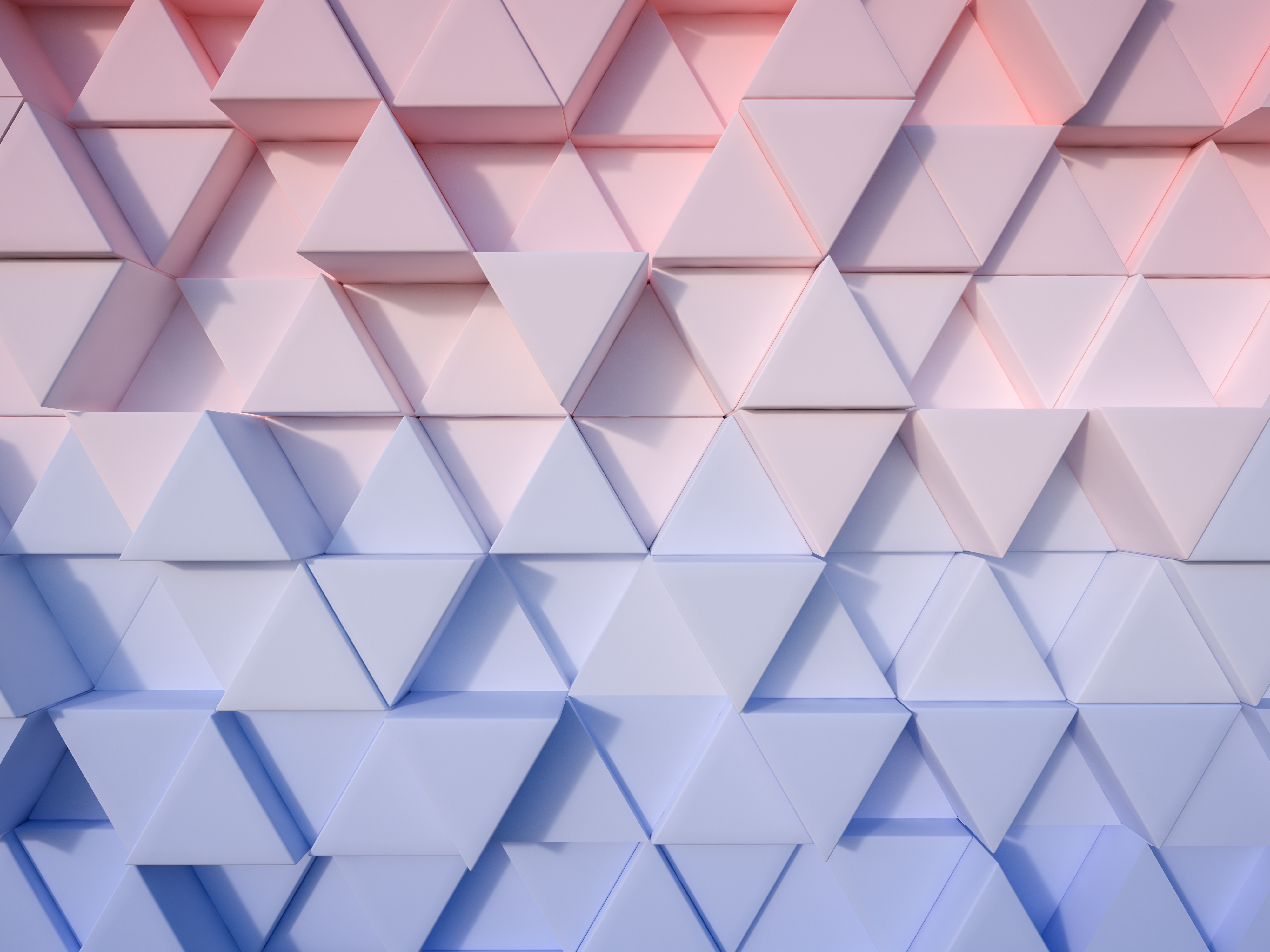 Serenity Blue and Rose Quartz  abstract 3d triangle background