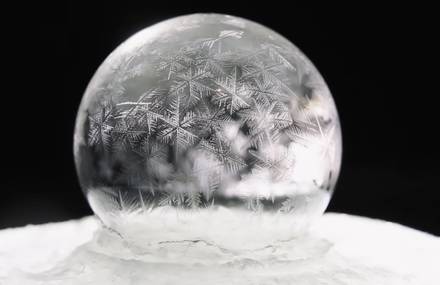 Freezing Soap Bubbles