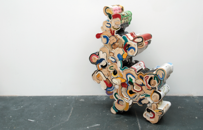 Giant Book Sculptures Look Like Paintings