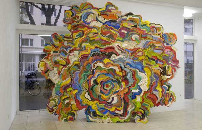 Giant Book Sculptures Look Like Paintings