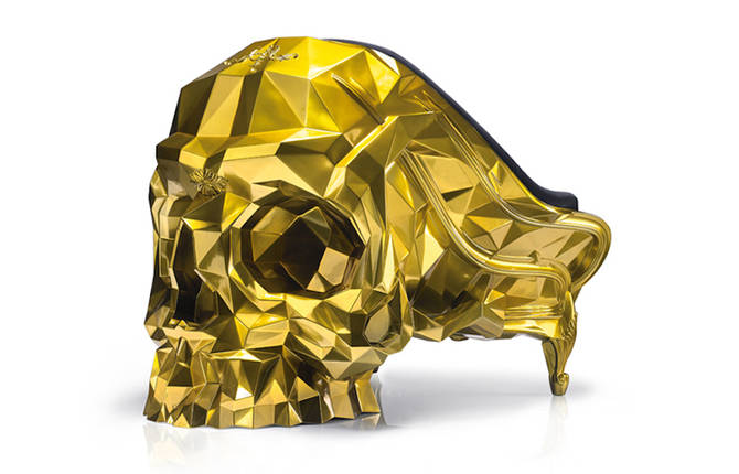 Gold Skull Armchair by Harow
