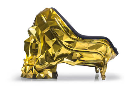 Gold Skull Armchair by Harow