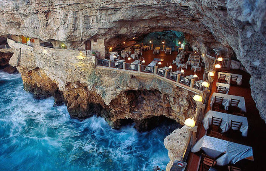 Restaurant Built Inside a Sea Cave Offering a Breathtaking View