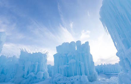 Gigantic Ice Castle Sculptures