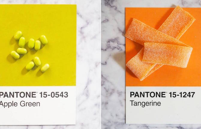 Colorful Candies matching with Pantone