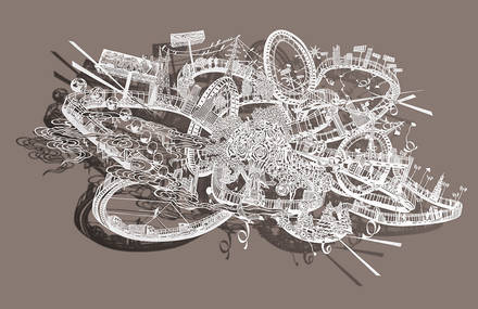 Paper Cut Rollercoaster