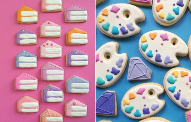 Rainbow-Colored Cookie Art