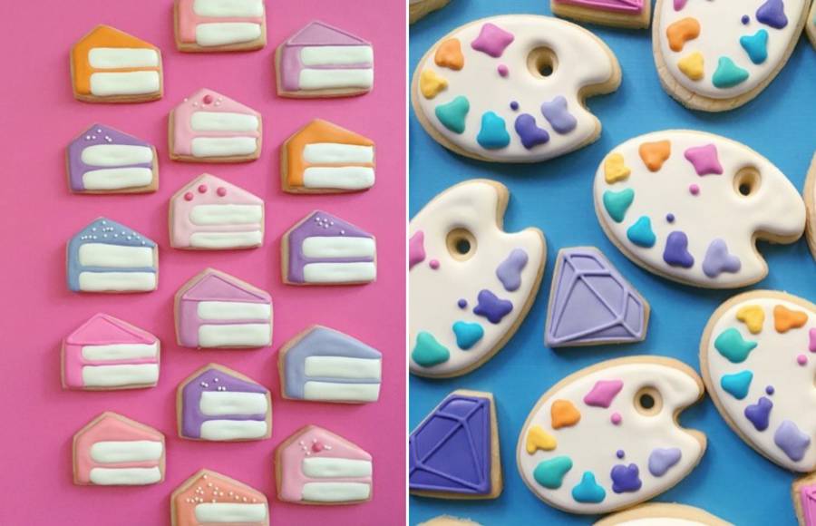 Rainbow-Colored Cookie Art