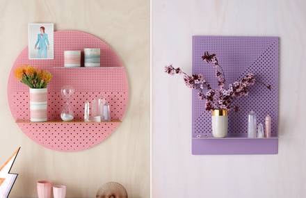 Stylish Perforated Wall Shelves