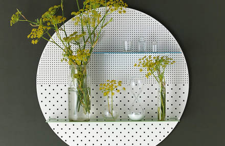 Stylish Perforated Wall Shelves