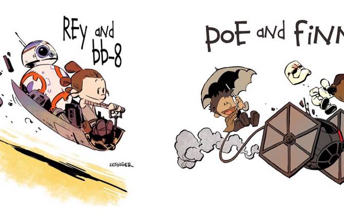 Star Wars Meets Calvin and Hobbes Comics