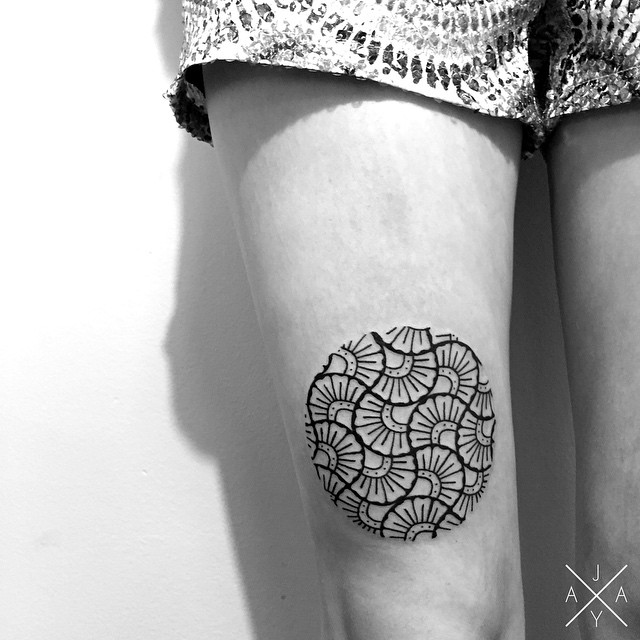 Lovely Black Tattoos with Geometrical Patterns 12