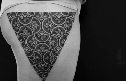 Lovely Black Tattoos with Geometrical Patterns