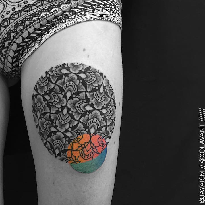 Lovely Black Tattoos with Geometrical Patterns 7