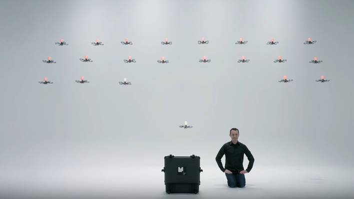 24 Autonomous Drone Flights Choregraphy