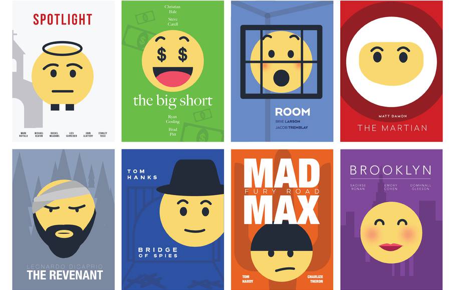 Oscars Funny and Creative Emojis Posters