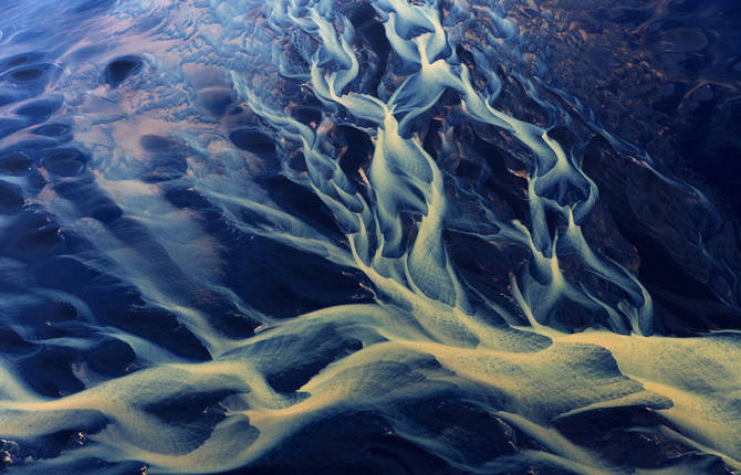 Abstract Iceland from Above