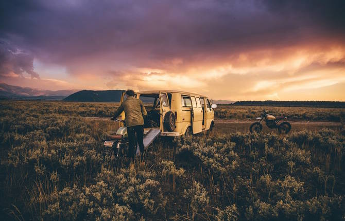 American Wild Panoramic Bikers Photographs