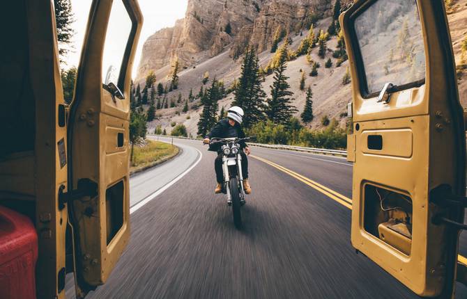 American Wild Panoramic Bikers Photographs