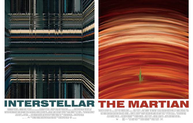 Popular Movies Posters recreated with Brushstrokes