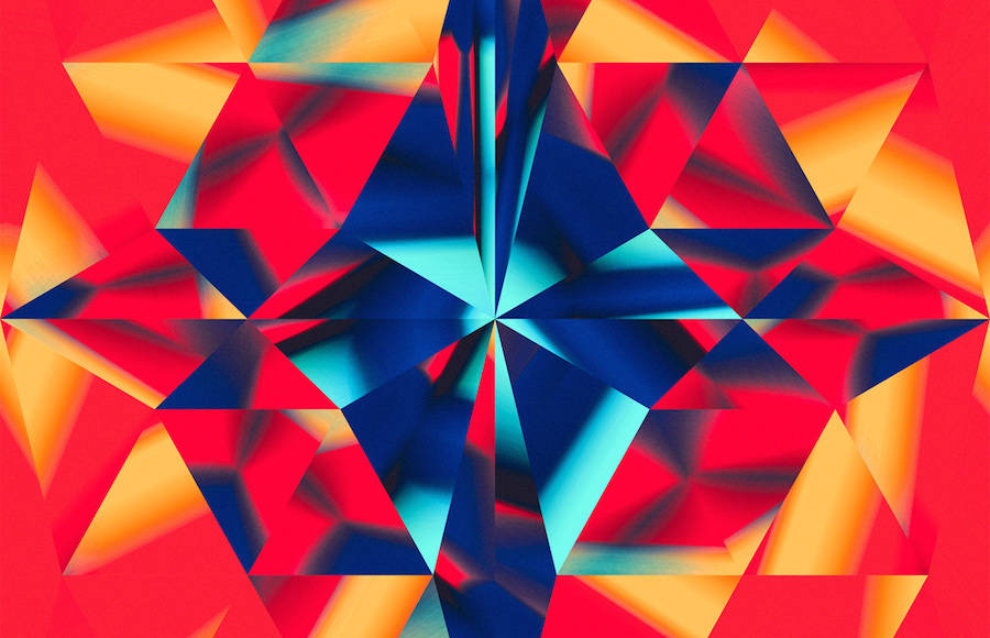 Color Mixed Illustrations Playing with Optical Illusions
